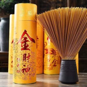 Hương thần tài Hộp 500 que nhang thần tài chiêu tài lộc đón tết hương ít khói không độc hại tàn đẹp D05