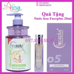 ( Mua 1 tặng 1 nước hoa Faceplus+ 20ml) Sữa tắm hương nước hoa Faceplus+ 800ml ( dạng gel) - màu xanh lá