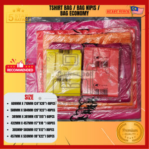 Thin / Beg Plastik Nipis / TShirt Bag / Quality Singlet Bag / Handle Beg / Bag Plastic /(100pcs+-)