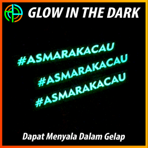 (Dapat 4 lembar) Cutting Stiker  Asmarakacau Langka Bisa Menyala setiker Kata Kata #ASMARAKACAU Setiker Viral Murah Sticker Motor Fosfor Glow in the Dark