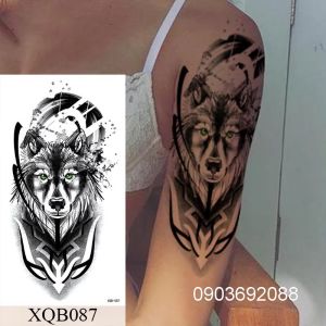 Hình Xăm Tạm Thời Con Sói 12x19cm nhiều mẫu Sticker Tattoo Wolf HCM Hình Xăm Dán Ivy Store