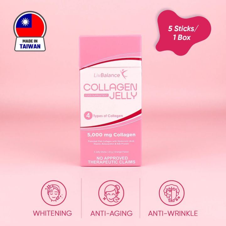 LivBalance Collagen Jelly (5 Sachets) AgeDefying Beauty with 4 Types