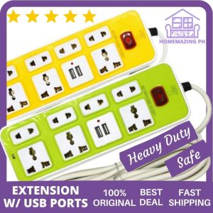 Homemazing Ph Universal Extension Cord Heavy Duty | Extension Wire with Socket | Extension Outlet with Switch | Extension with USB Charger | Extension Wire Heavy Duty | Heavy Duty Extension Outlet | Extension Cord with usb Port | Extension with usb Port