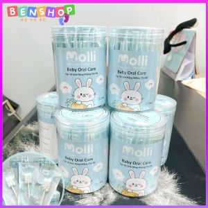 Gạc Rơ Lưỡi Trẻ Em Molli Đã Tiệt Trùng - Que Đạt Chứng Nhận Tiêu Chuẩn (Hộp 30 que)