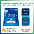 (Fullbox) Hộp Miếng Dán Trắng Răng Crest 3D White 1 HOUR Dòng Trắng Cấp Tốc - Hộp Nguyên 10 Gói Dán. 