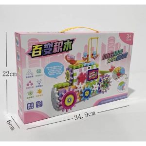 Đồ chơi lắp ráp mô hình bánh răng xoay chuyển động 83 và 135 chi tiết đồ chơi mô hình chuyển động vui nhộn đường ray cho bé