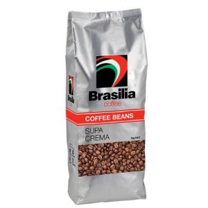 Brasilia Coffee Beans Espresso Supa Crema 1kg Roasted Whole Arabica Coffee Beans