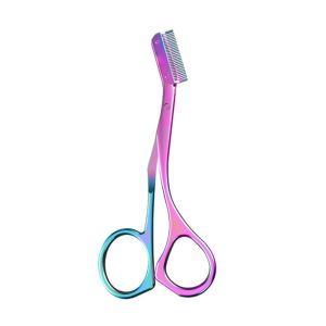 BAGUO Chất lượng cao Kéo tỉa lông mày với lược chải lông mày Thép không gỉ Dụng cụ tỉa lông mày An toàn Chuyên nghiệp Máy tỉa lông mày Trang điểm