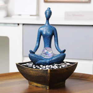 Pajangan Air Mancur Mini Yoga Meditasi Fengshui Waterfall Mengalir