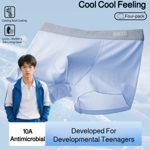Mulberry silk underwear Summer ice silk underwear Youth underwear Growing childrens boxer briefs