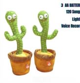 todller toys Cactus dancing talking recording toy 120 songs original English speaking baby toy needs to install your own battery Sky Dancer Toys - Lazada