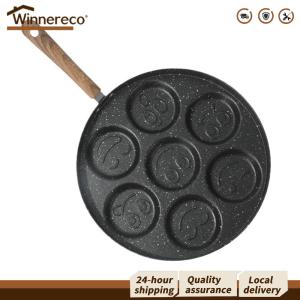 [Winnereco Flagship Mall] 7 Holes Non Stick Fried Eggs Cooking Pan Easy To Clean Egg Burger Maker for Gas Stove and Electric Ceramic Stove