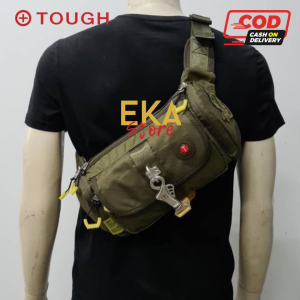 Tas Selempang/Pinggang Pria-Sling/Waist bag Crossbody Tough warrior  5598 Green Army/Black Import