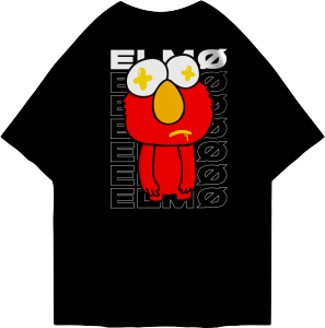 Kaos Oversized Tshirt 3lm0 Gambar Depan Belakang/Kaos Oversize Wanita/Pria T-shirt