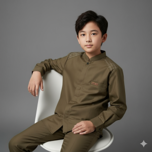 Baju Koko Anak Laki-Laki Umur 8-9 Tahun Lengan Panjang
