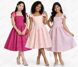 DD BKK Casual  Elegant Girl  Two Ribbons Shoulder  Girl Dress  - classy and elegant - timeless classic  - timeless piece - casual office or party - classic piece - super kapal ng tela - hindi kayo magsisi - our aim is to produce quality clothes - premiu