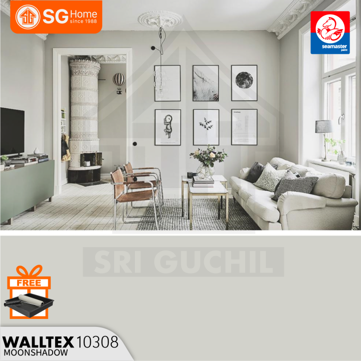 Seamaster Paint Wall Tex Plus 7700 Interior Emulsion Wall Paint - 10308 (Light Grey) 7L