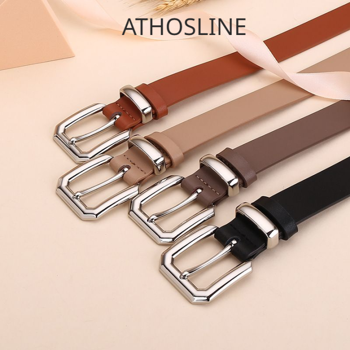 Women's Belt for Jeans Real Leather Belt with