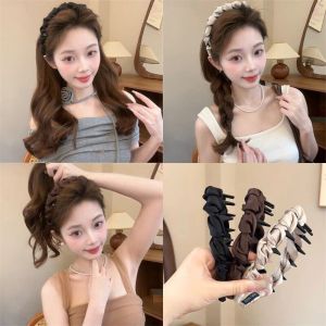 Băng Đô Dệt Đơn Giản Chất Lượng Cao Kiểu Hàn Quốc Băng Đô Chống Trượt Có Răng Dùng Để Rửa Mặt Kẹp Tóc Hàng Ngày
