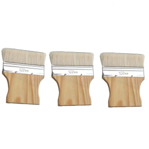 Professional Painting Brushes Pack Of 3 With Short Scull Pulls Smooth Blending Wool Bristles Ideal Novices And Expert Artists