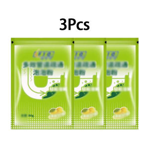 Ultra-Strong Drain Cleaner Powder Dissolves Grease Eliminates Odors Fast Acting Sink Remover (3pcs)