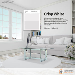 Meja Tamu Coffee Table Meja Kopi Meja Kaca -  Seahorse CUBIC 120x60 T45 Stainless Minimalis Knockdown