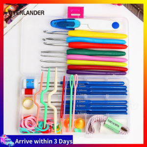 [7 Days Money Back Guarantee] 57pcs 16 Sizes Stainless Steel Crochet Hooks Yarn Stitches knitting Craft Case Crochet Tools Set [Receive within 3 Days]