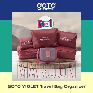 Goto Violet Travel Bag Pouch Storage Organizer Set Tas Baju Traveling