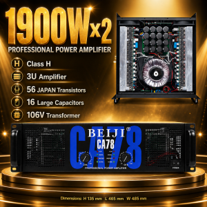 PADON CA78 Professional amplifier two channels 1900W*2 high-power 8 ohms audio amplifier