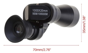 Mini Monocular High Power Zoom 20mm Lens Compact Pocket with Smartphone Clip Lightweight for Travel Bird Watching Hiking Concert Outdoor Sports