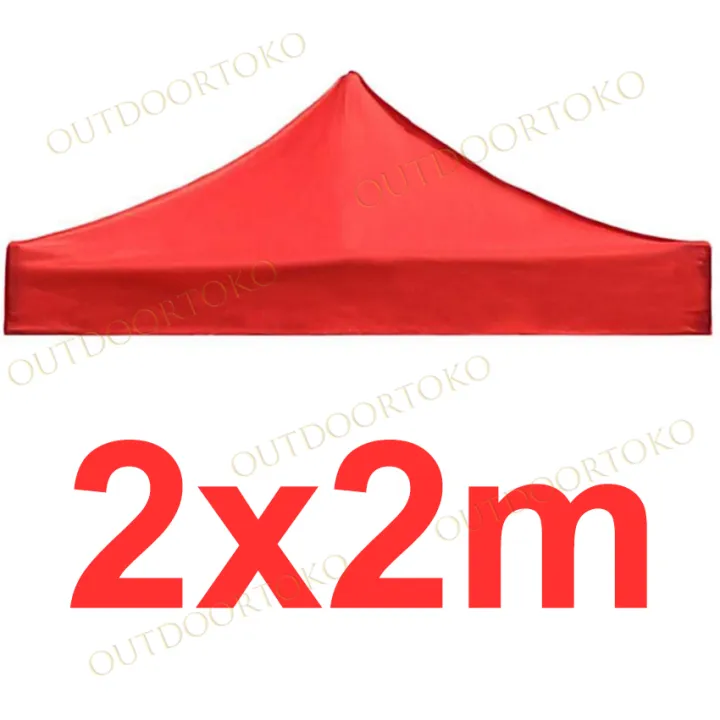 Terpal Atap Tenda Lipat 2x2/3x3 (Bahan Polyester 420D) Anti Air / Panas ...