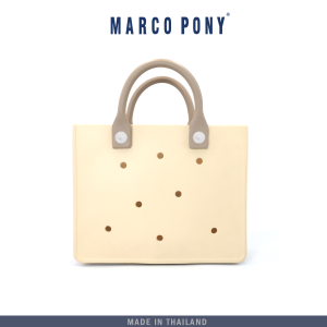 Marco Pony กระเป๋าชายหาด ผู้หญิงกระเป๋าถือ น้ำหนักเบา ทนทาน  นุ่มนวลเหมือนเมฆ วัสดุ EVA ทำความสะอาดง่าย สไตล์ครีม BP1004