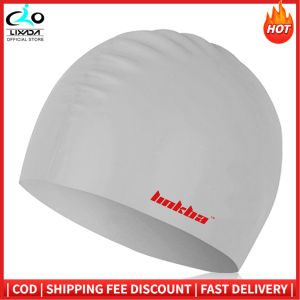LIXADA Silicone Long Hair Swimming Cap for Women Men Adult Kids Swim Cap Hat