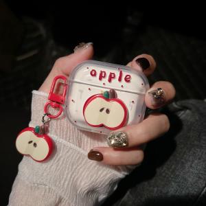 Fashion case เคสหูฟัง เคสใสการ์ตูนนูน ลายเชอรี่ เคสหูฟังบลูทูธ เคสหูฟังไร้สาย เเถมห่วงคล้อง สำหรับ Airpods4 Airpdos1/2/3 Airpods pro/pro2