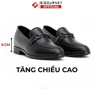Giày Lười Nam Tăng Chiều Cao 6cm Hoàn Toàn Bí Mật SIGOURNEY SIG-38 Bảo Hành 18 Tháng