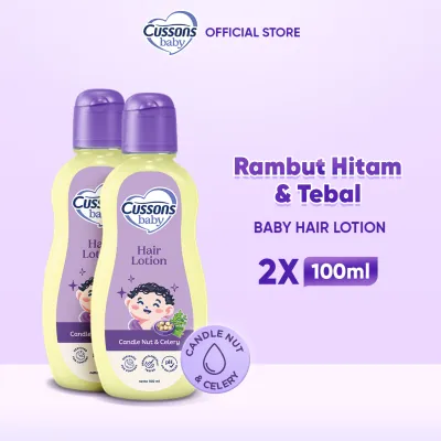 [Paket isi 2] Cussons Baby Hair Lotion Candle Nut & Celery 100ml