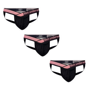 CMENIN PUMP 3Pcs Sissy Cotton Mens Thong And G String Man Underpants Low Waist Tanga Men Underwear Jockstrap Panties Cueca MP236