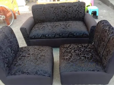 SOFA SET BLACK VELVET URATEX FOAM / COD ONLY !!!!