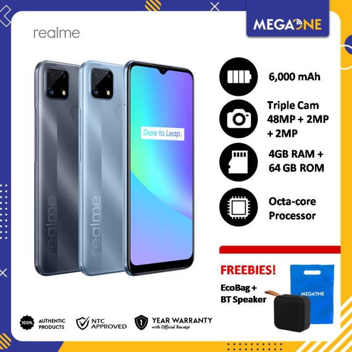 RealMe C25 64GB+4GB RAM 48MP AI triple camera HD+
