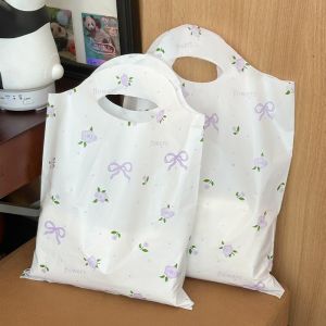 VIVAZ 50pcs Phong cách dễ thương Túi mua sắm PE Kích thước lớn 25x35 30x40 Túi gói quà Nhựa Túi quà tặng tiệc dành cho đám cưới