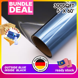 【Bundle Deal】Tinted Rumah‎ (Tahan Panas) Outside Blue Inside Black (3Ply)