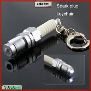 Follow Get New[Bloom Z] Casual Fashion LED Key Chain Spark Plug Key Chain Keychain Car Parts Keyring