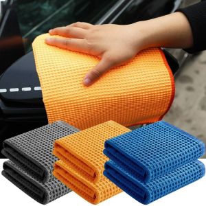MIKIYO FASHION Waffle Weave Car Cleaning Cloth Microfiber Auto Cleaning Accessories Window Clean Wipe Creativity Strong Water Absorbent Towels