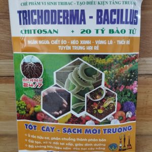 Vi Sinh Trichoderma Bacillus 150g ủ phân chuồng cải tạo đất đối kháng nấm bệnh ngăn ngừa vàng lá thối rễ chết ẻo héo xanh tuyến trùng hại rễ