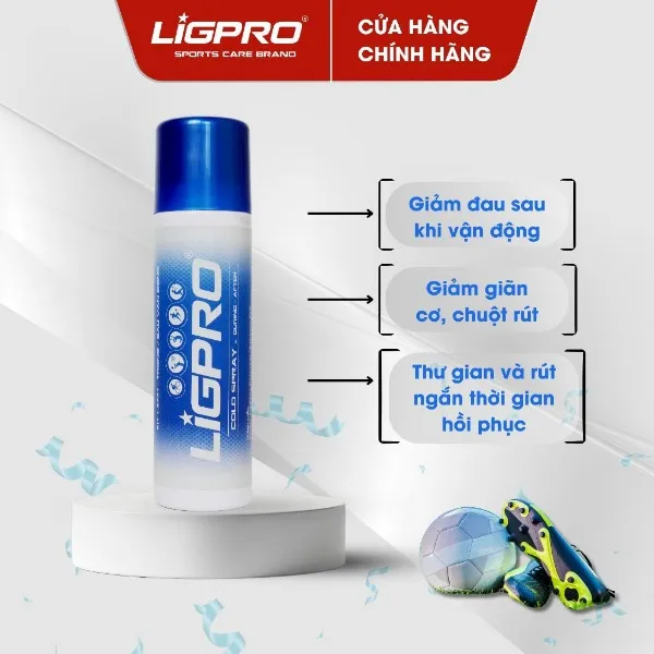 Xịt lạnh giảm đau Xịt nóng khởi động nhanh LIGPRO chiết xuất từ thiên nhiên 160ML