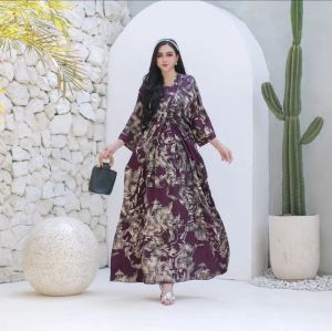 Kaftan DEVINA/ Kaftan Rayon/ Kaftan gamis Muslim Wanita/ Daster Jumbo/ daster Busui/ daster Bali/ daster Arab/ baju daster kekinian