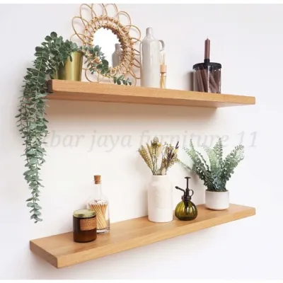2 SET RAK HIASAN HAMBALAN DINDING 40 CM MINIMALIS /RAK HIASAN DINDING DERBAGUNA