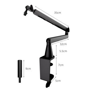 JIJI.SG Caelix Microphone Boom Arm Stand Adjustable Scissor Arm Desktop Stand