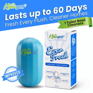 Kleengent Ever Fresh Toilet Bowl Cleaner – Blueberry – NEW & IMPROVED Scented Bleach Tank Drop-In | Automatic Cleaning Odor Control & Long-Lasting Freshness | Lasts up to 60 days