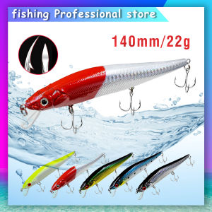 140mm/22g hard bait Minno saltwater bait fishing lure bait with three hooks jigging bait light bait